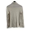 Vince  Oatmeal Ribbed Knit Turtleneck Long Sleeve Wool Cashmere Sweater Womens XS Photo 2