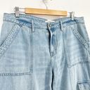 Hidden Jeans  Crop Straight Leg Cargo Jeans Light Wash Blue Women's 30 Photo 2