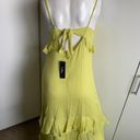 Lulus *NWT*  Chartreuse Medium spaghetti strap midi dress Photo 2