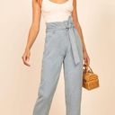 Reformation  26 Paper Bag Barrel Jeans Light Waist Ankle Belt High Rise Tapered Photo 6