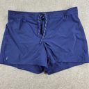 Lands'End  Womens Board Swim Shorts 20 Blue Drawstring Stretch Pool Beach Summer Photo 0