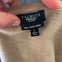 Talbots  gingham sweater vest large button down merino wool tan brown Photo 3