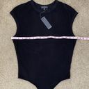 The Range  Sueded Jersey Ringer T Bodysuit Black Photo 6