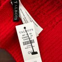 Talbots  COTTON BLEND RED RIBBED KNIT SCARF Photo 6