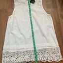 Cynthia Rowley  linen blend womens white tank small Photo 3