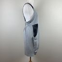 Heartloom  Mini Dress‎ M Gray Knit Black Lace Racerback Pockets Sleeveless Photo 2