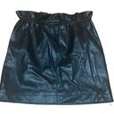 H&M Paper Bag Waist Vegan Leather Skirt Photo 1