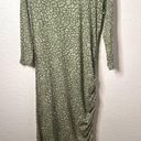 Skinny Girl  Jeans Brand Soft Stretchy Green Connie Ruched Midi Dress Size XL New! Photo 0