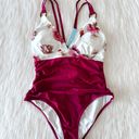 Cupshe NWT  V Neck Floral One Piece Swimsuit Photo 0