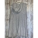 Tahari  Gray Wool Blend Duster Sweater Cardigan Vest with Hood Size Medium Photo 6