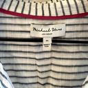 Michael Stars  Joanna Button Down Shirt Blue and White Striped Photo 4