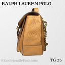 Polo  RALPH LAUREN Tan Leather Ricky Crossbody Bag Messenger Satchel Photo 3