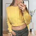 Industry  Yellow Puff Sleeve Sweater Size M NWT Photo 1