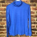 L.L.Bean  Blue Long Sleeve Turtleneck Top Women's Size LP Large Petite Photo 0