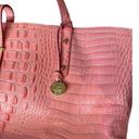 Brahmin  Women's Bag All Day Tote Croc Embossing Melbourne Genuine Leather Pink Photo 1