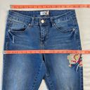 Royalty For Me  Women's 6 Midrise Boho Embroidered Jeans Medium Wash Photo 5