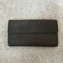 Bvlgari Bulgari logo authentic vintage long logomania in gray denim wallet Photo 4