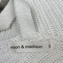 The Moon  & Madison White Cotton Wrap Plunge V-neck Knit Cut-out Sweater Top Size S Photo 5