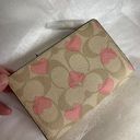 Coach Medium Corner Zip Wallet In Signature Canvas With Heart Print CQ146 Photo 1