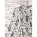 fab'rik  Women's Speckle Print Long Sleeve Smocked Blouse White Black Size Medium Photo 4