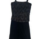 Alex Evenings Vintage  Y2K 90s Black Shimmer Dress Size 4 Petite EUC Made In‎ USA Photo 5