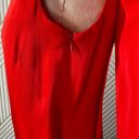 Milly  Grace Cape Flutter Sleeve Mini Dress Red Photo 3