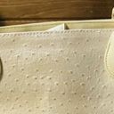 Estée Lauder Estee Lauder Ostrich Leather Tote Bag,, Cream Color 17 wide x 10!height w/case Photo 6