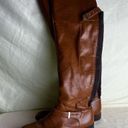 Bar III  Daphne Riding Boots Faux Leather Over the Knee Zip Up Brown Tan 9 Photo 4