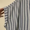 a.n.a  plus size woman fresh light rayon button blouse size 2X blue white stripes Photo 2