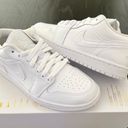 Nike New  Air Jordan 1 Low Triple White Photo 3