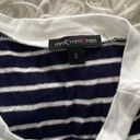 Macy's navy blue and white striped t shirt dress Photo 1