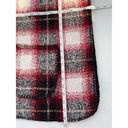 Boutique  Red Black White Tan Plaid Poncho Sweaters One Size Photo 4