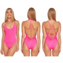 Trina Turk 💕💕 Monaco Convertible One Piece Swimsuit ~ Pitaya Pink 4 NWT Photo 1