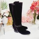 Via Spiga  Tall Boots Prish Riding Boots Black Suede Leather Sz 7.5 Photo 3