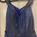 Cinderella Divine Royal Blue Metallic Dress Photo 3