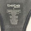 Bebe  | Racerback Sports Bra Black Chest Logo Removable Pads Moisture Wick Sz S Photo 3