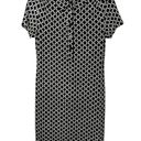 Carole Little  Vintage 90's Y2K Pullover Polo Shirt Dress Geometric Print Blk Wht Photo 0