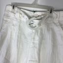 Farm Rio  Tailored Linen High Rise Shorts cream/ivory Size Large Photo 8