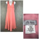 Oleg Cassini  Silk Pink Halter A-Line Flare Prom Dress Photo 1