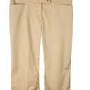 J.Jill  Pants Capri 10 Bamboo Beige Stretch Genuine Fit Below Waist Cuff Hems New Photo 0