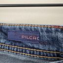 Pilcro  Anthropologie Slim Boyfriend Crop Jeans Patchwork Side Leg Distressed Zip Photo 11