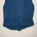 Elizabeth and James  Linen Blend Size Large Trans Tegan Biker Vest Photo 7