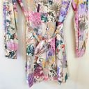 ZARA Linen Blend Floral Button Front Belted Long Sleeve Mini Dress Photo 2