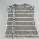 Polo  Ralph Lauren White & Gray Striped V Neck T Shirt Photo 5