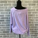 We The Free Free People Slouchy Dolman Long Sleeve Lilac Tunic Slub Knit Oversize • Small Photo 4