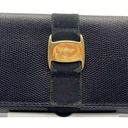 Salvatore Ferragamo Vara Black Leather Long Bifold Wallet Made in ITALY Photo 0