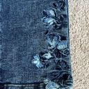 J.Jill Authentic Fit Blue Floral Embroidered Jeans. Size 4Tall Photo 9