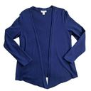 Coldwater Creek Medium Cardigan Long Sleeve Dark Blue Sweater Womens Size 10-12 Photo 0