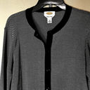 Talbots  Jacket Blazer Women's M Black & White Made in Italy Sweater Knit Photo 2