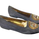 Vintage Blue Wathne  Suede Embroidered Deer flats size 6 m Photo 0